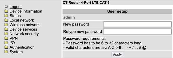 User Setup CT650