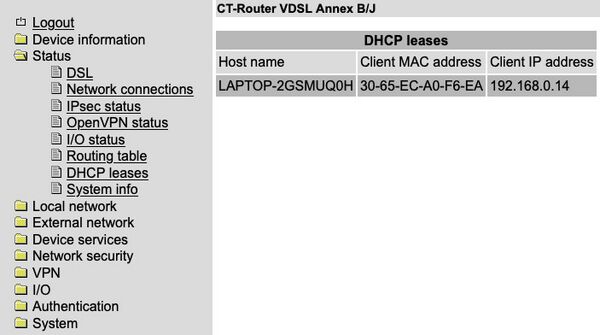 DHCP Leases