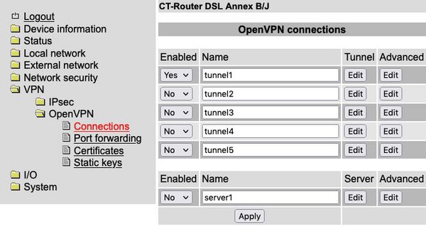 OpenVPN Connections